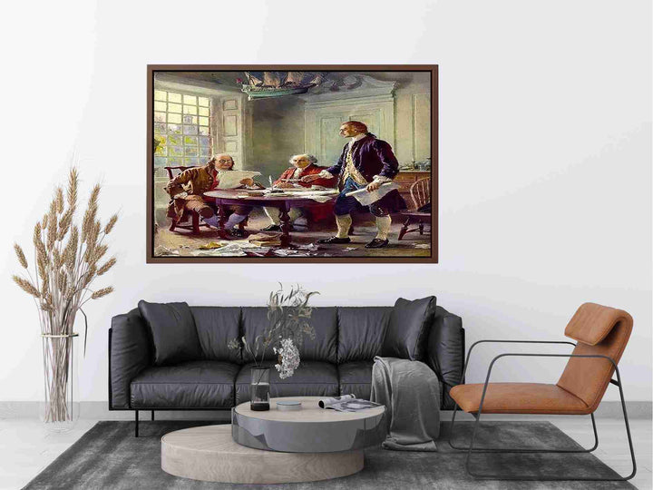 Writing the Declaration of Independence in 1776 Painting