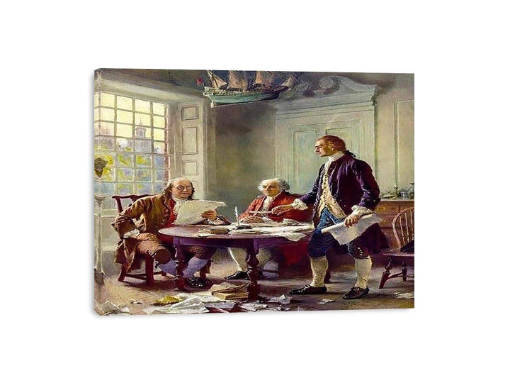 Writing the Declaration of Independence in 1776  Painting