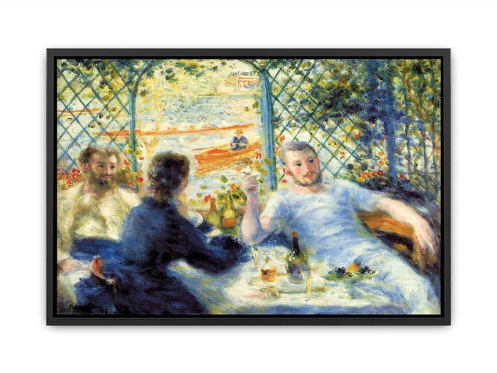 The Canoeists Luncheon by Pierre-Auguste Renoir Canvas Print
