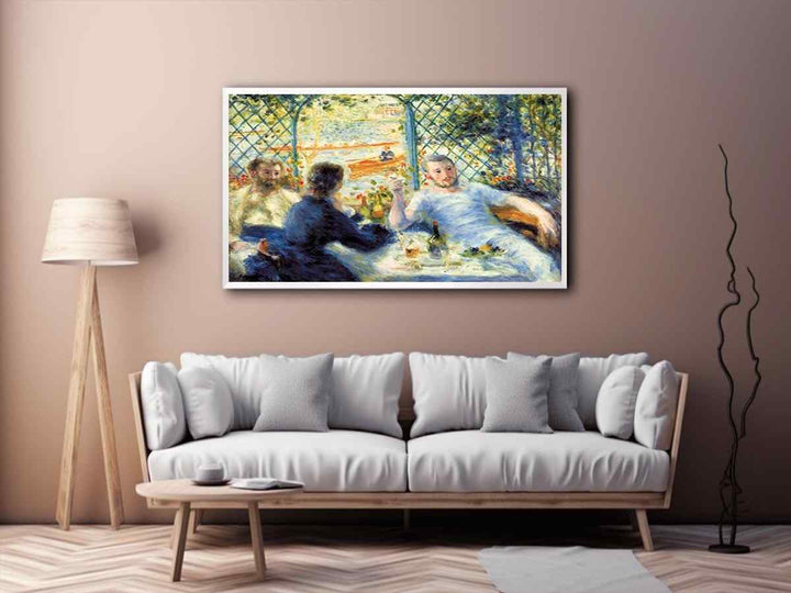 The Canoeists Luncheon by Pierre-Auguste Renoir  Painting