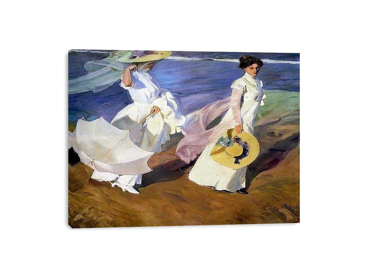 Strolling along the Seashore  Painting