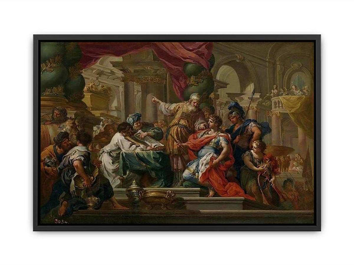 Alexander the Great in the Temple of Jerusalem Canvas Print