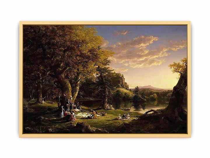 The Picnic by Thomas Cole Streched canvas