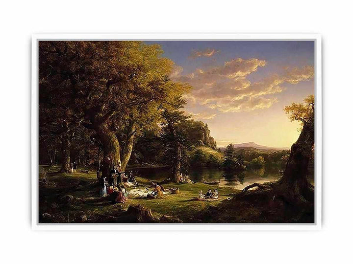 The Picnic by Thomas Cole Framed Print