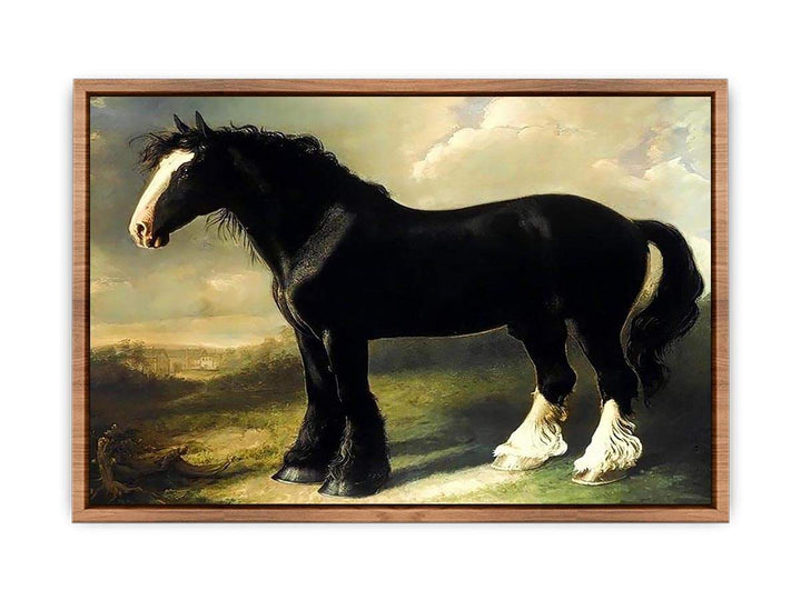 Old English Black Horse  Poster