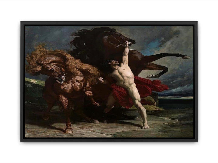 Automedon with the horse of Achilles Canvas Print