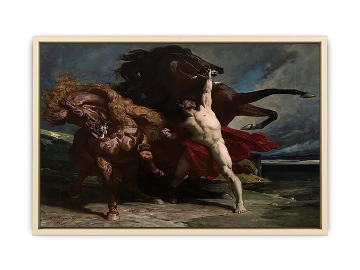 Automedon with the horse of Achilles  Art Print