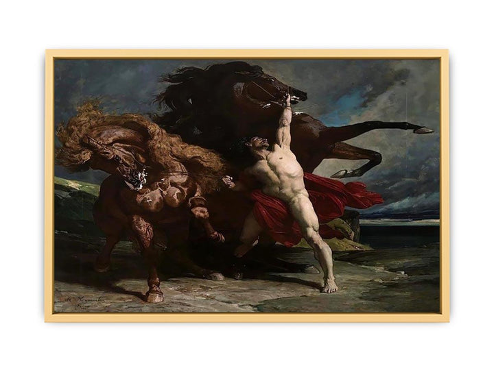 Automedon with the horse of Achilles Streched canvas