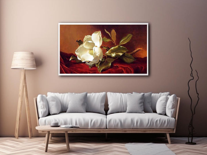 A Magnolia On Red Velvet  Painting