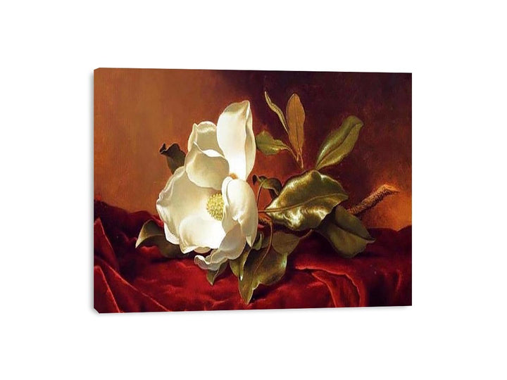 A Magnolia On Red Velvet  Painting