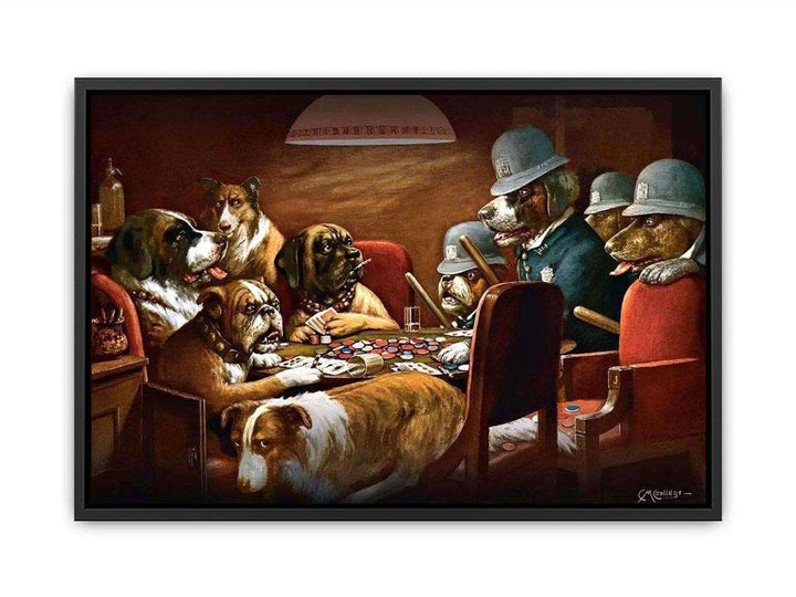 Pinched with Four Aces Canvas Print