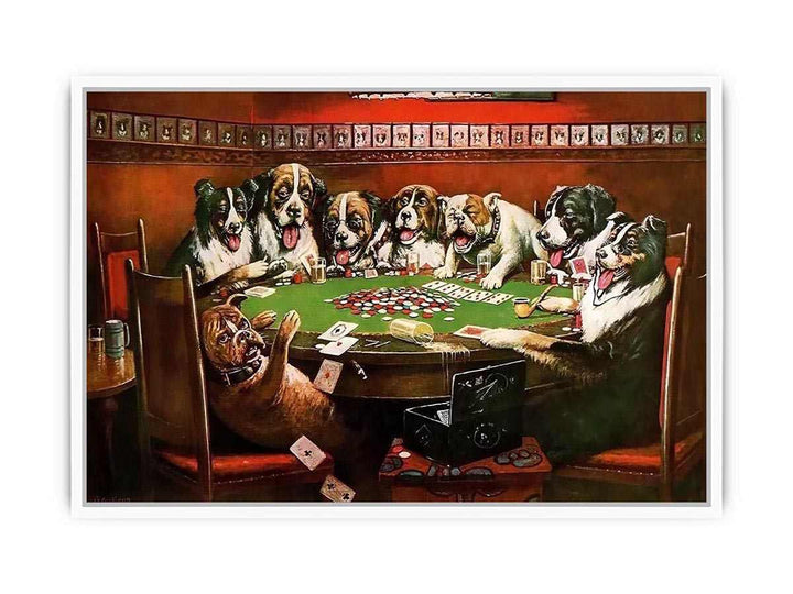 Poker Sympathy by  Cassius Marcellus Coolidge Framed Print