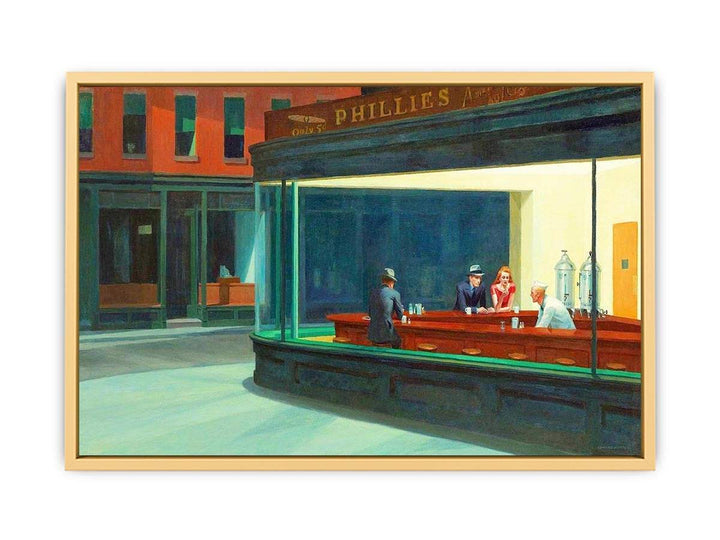 Nighthawks Painting Streched canvas