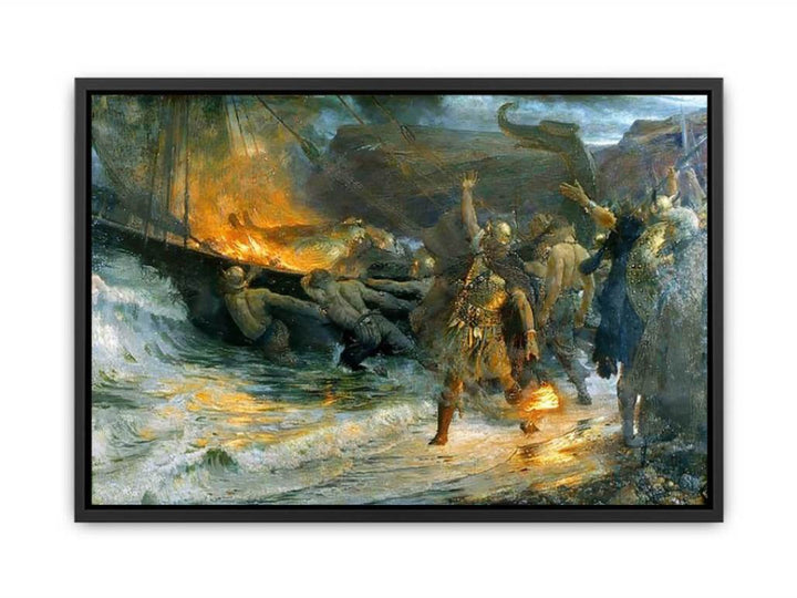 Funeral of a Viking Canvas Print