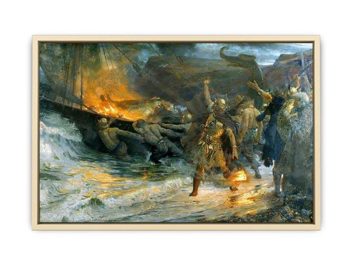 Funeral of a Viking  Art Print