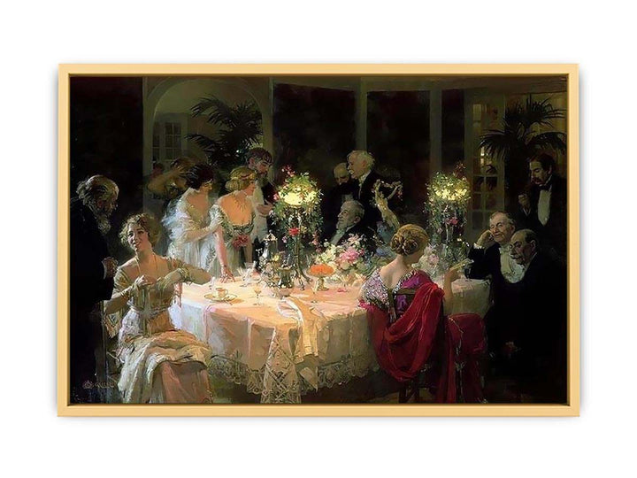 The End of Dinner Streched canvas