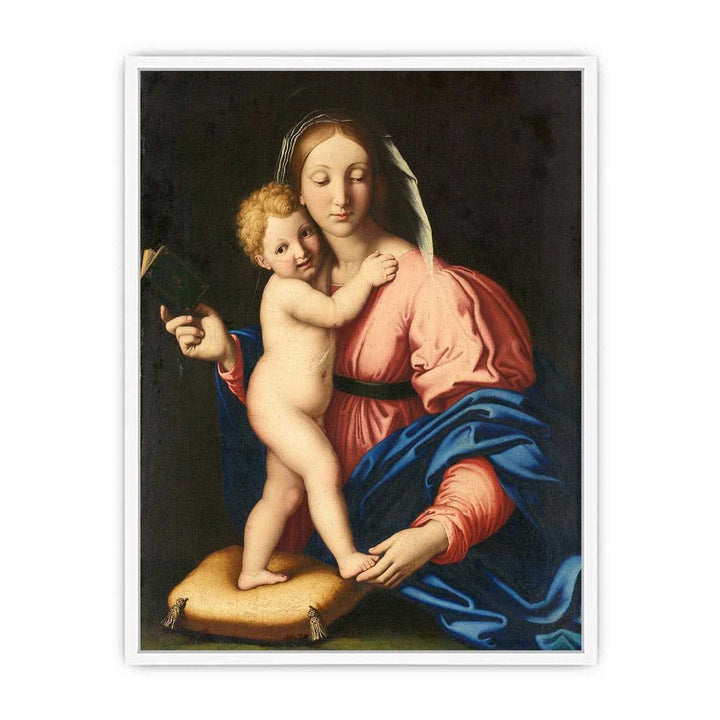 Madonna and Child Painting  by Giovanni Battista Framed Print