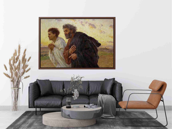 Peter and John Running to the Tomb Painting