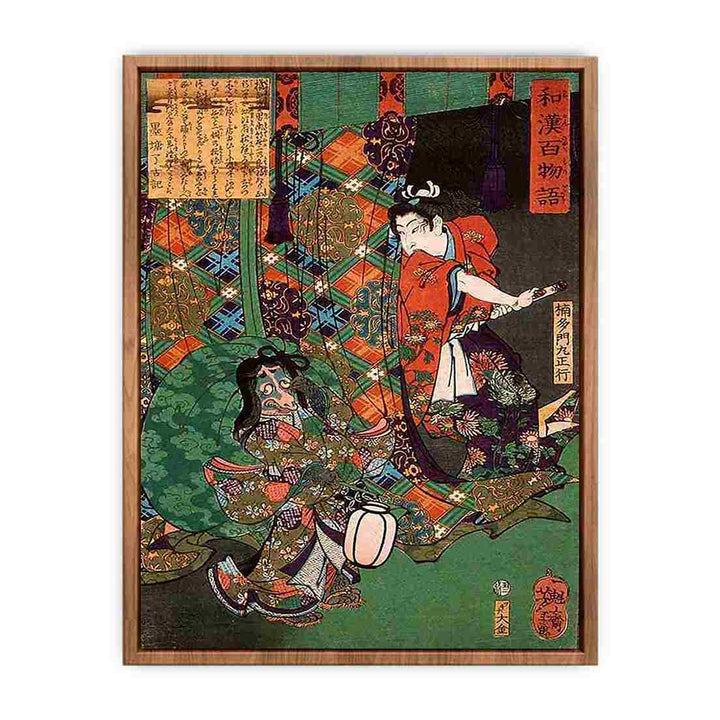Masatsura Surprising a Fox Ghost  Poster