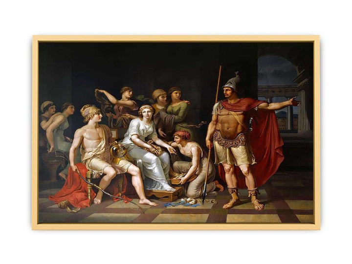 Hector Admonishes Paris  and Exhorts Him to Go to War Streched canvas