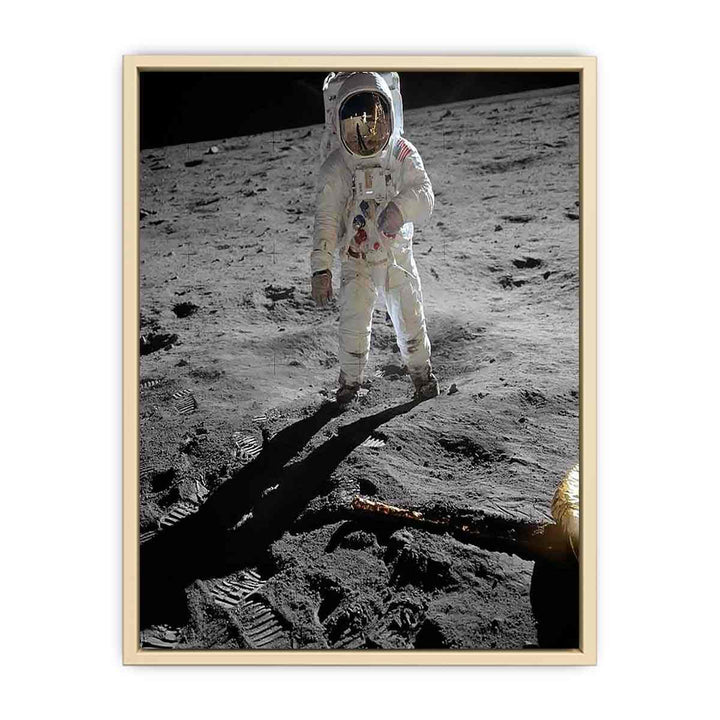 Astronaut Walk on Moon  Art Print