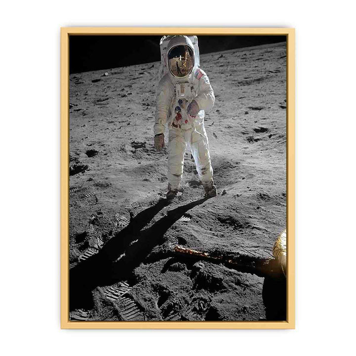 Astronaut Walk on Moon Streched canvas