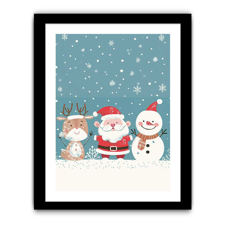 Santa Friends  Art Print