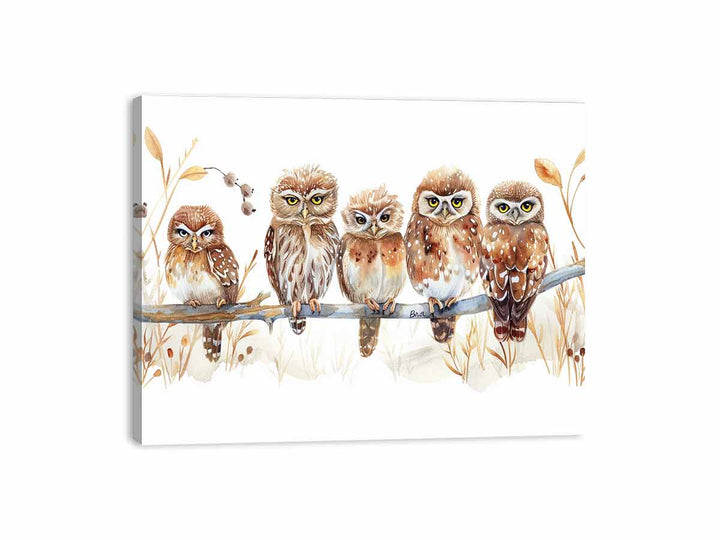 Owl Party  Canvas Print