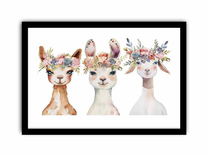 Cute Llama  Art Print