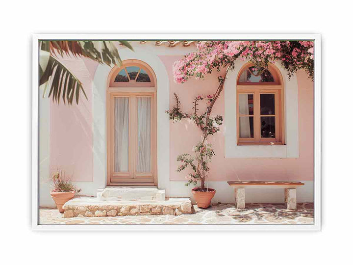 Santorini Chapel Framed Print