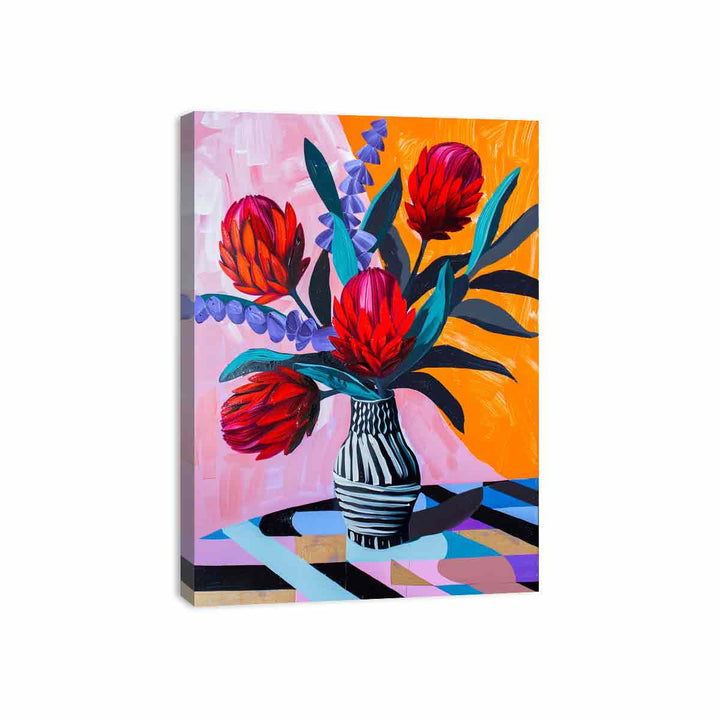 Waratah Vase  Canvas Print