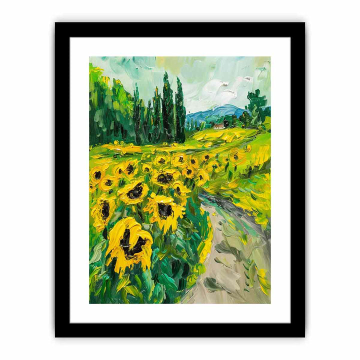 Sunflower Path  Art Print