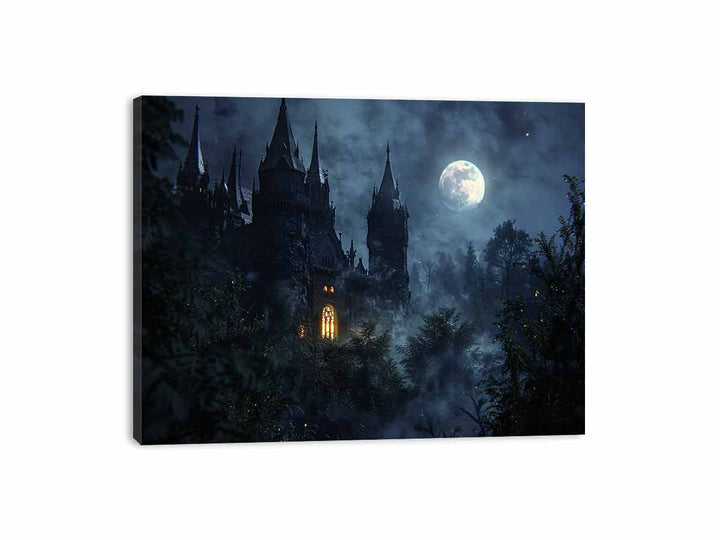Castle Moon  Canvas Print