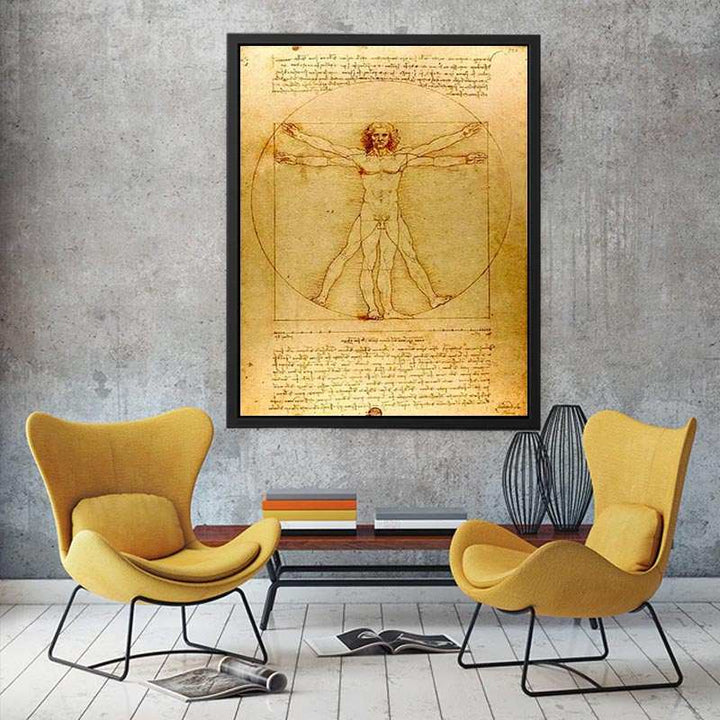 Vitruvian Man by Leonardo Da Vinci  Painting