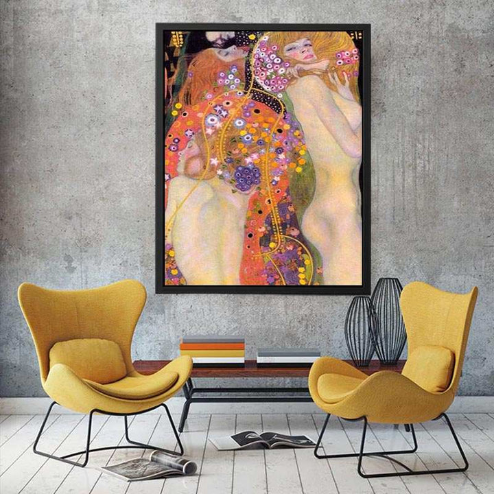 Water Serpents by Gustav Klimt  Painting