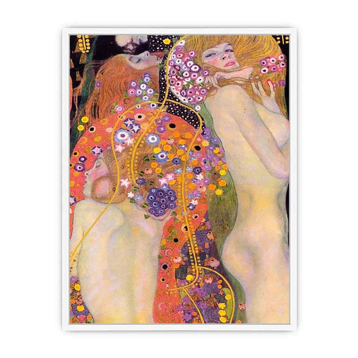 Water Serpents by Gustav Klimt Framed Print