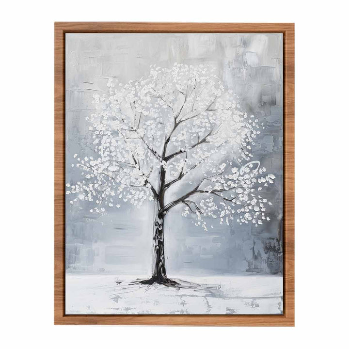 White Tree Painting framed Print