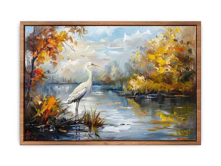 Bird  Landscape  Painting framed Print