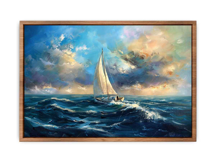 Sailing Boat Painting framed Print