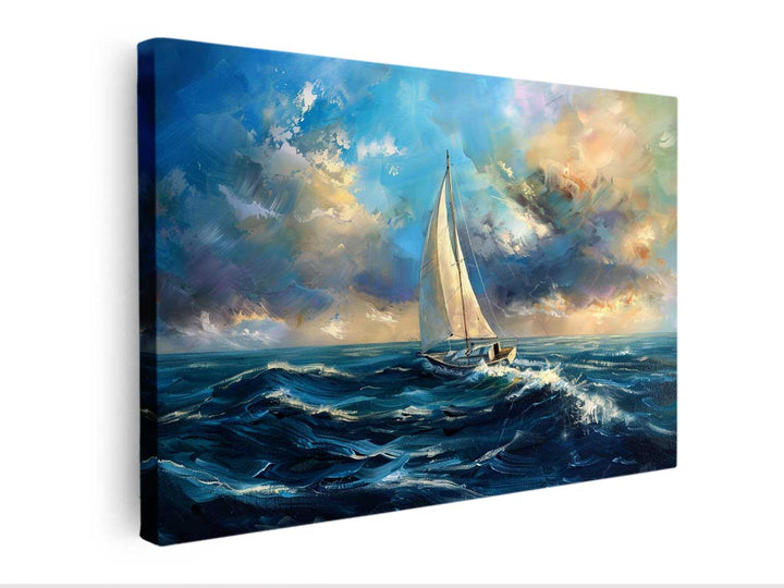 Sailing Boat Painting canvas Print