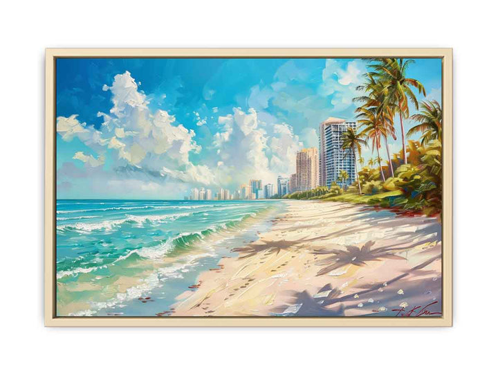 Beach City Painting framed Print