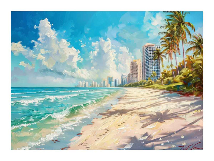 Beach City Painting Art Print