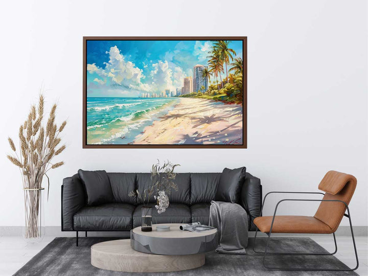 Beach City Painting  canvas Print