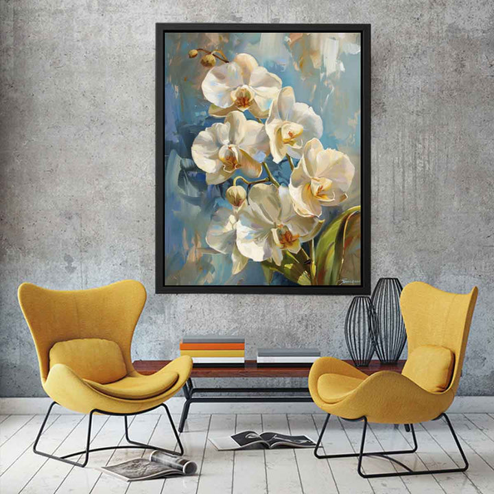 Abstract Flower Painting canvas Print