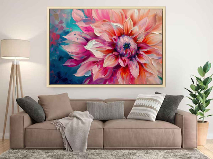 Floral Painting on Canvas Art Print