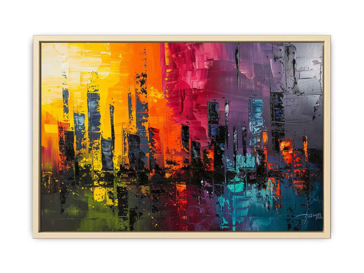 Abstract Paintings framed Print