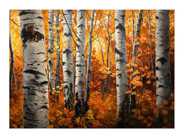 Birch Tree Painting Art Print