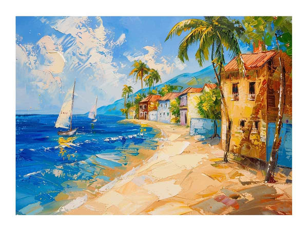 Beach City  Painting Art Print