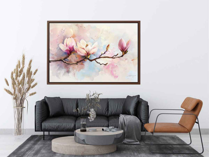 Magnolia Flower Painting canvas Print