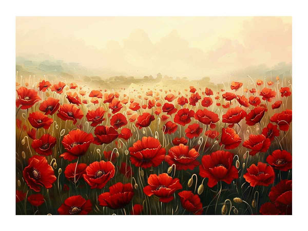 Poppy Field Painting Art Print